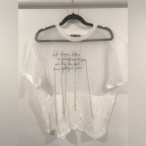 Half see through inspiring T-shirt